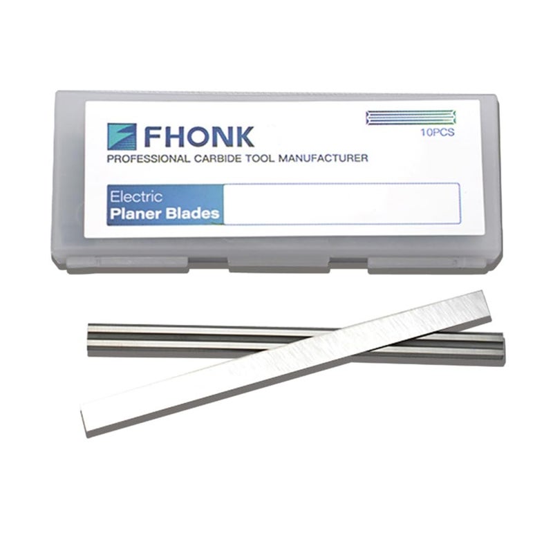 FHONK 3-1/4inch Carbide Hand Planer Replacement Blades, for Woodturning Replacement Cutter Knives, for Craftsman, Bosch, Milwaukee, Makita, DeWalt, Ryobi 3-1/4 Planer, 10-Pack (82x5.5x1.1) - Image 1